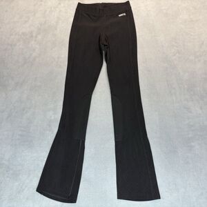 Kerrits Leggings Size XL Riding Pants Knee Patch Ribbed Horse Black
